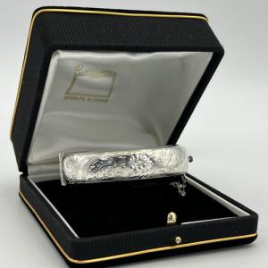 Bracciale da donna in Argento 925 braccialetto ridigo anni 60